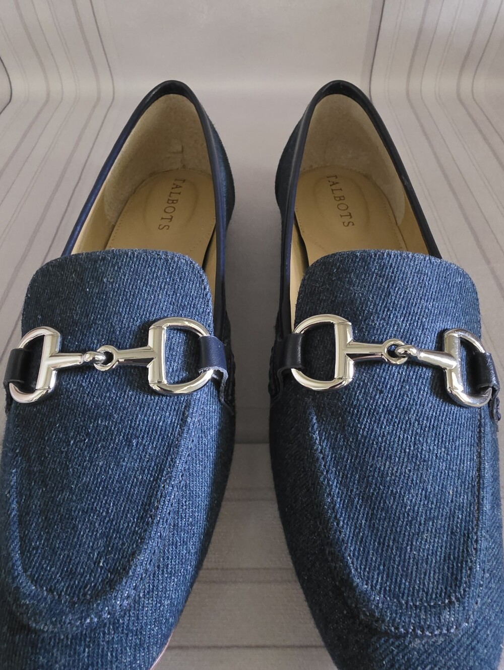Talbots Denim Bit Slip-On Loafers - Picture 2 of 14